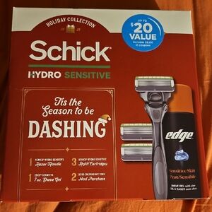Schick Hydro Sensitive Razor Holiday Set - Orange and Black New In Box